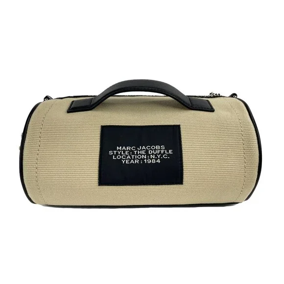 NEW Marc Jacobs The Duffle Bag Warm Sand Canvas Crossbody Bag Purse Travel